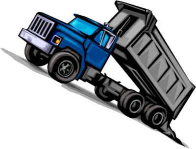 Vector file of blue semi work truck