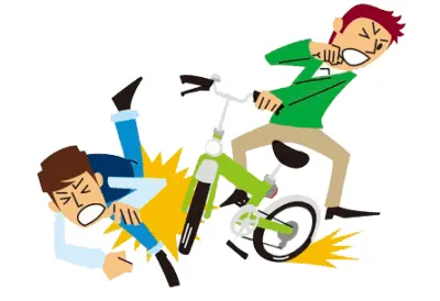 2 people in accident vector file